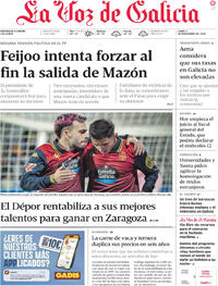 Portada La Voz de Galicia 2025-11-03