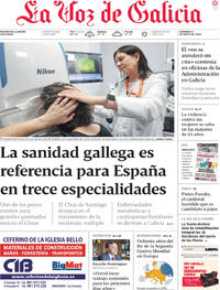 Portada periódico La Voz de Galicia