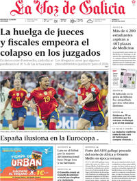 Portada La Voz de Galicia 2025-07-04