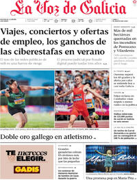 Portada La Voz de Galicia 2025-08-04