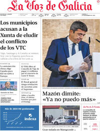 Portada La Voz de Galicia 2025-11-04