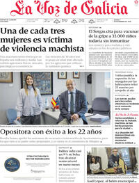 Portada La Voz de Galicia 2025-12-04