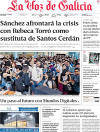 Portada periódico La Voz de Galicia