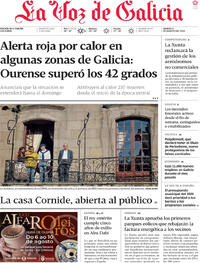 Portada periódico La Voz de Galicia