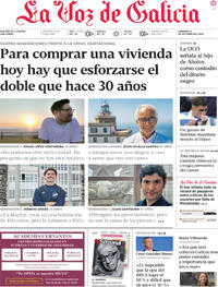 Portada La Voz de Galicia 2025-10-05