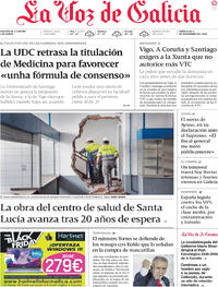 Portada La Voz de Galicia 2025-11-05