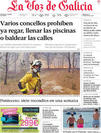 Portada La Voz de Galicia 2025-08-06