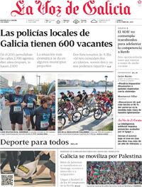 Portada La Voz de Galicia 2025-10-06