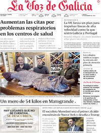 Portada La Voz de Galicia 2025-11-06