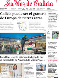 Portada La Voz de Galicia 2025-12-06