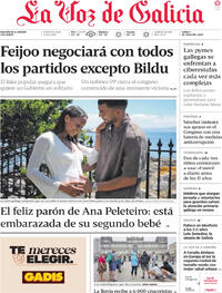 Portada periódico La Voz de Galicia