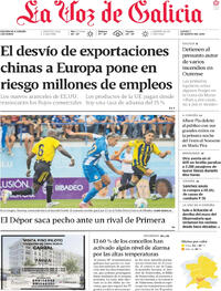 Portada La Voz de Galicia 2025-08-07