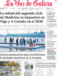 Portada La Voz de Galicia 2025-11-07