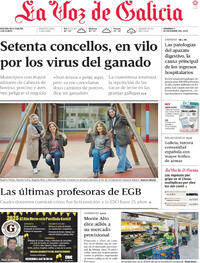 Portada La Voz de Galicia 2025-12-07