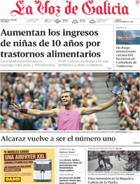 Portada La Voz de Galicia 2025-09-08
