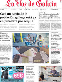 Portada La Voz de Galicia 2025-10-08