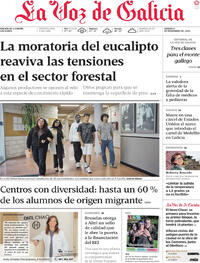 Portada La Voz de Galicia 2025-11-08