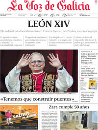Portada La Voz de Galicia 2025-05-09