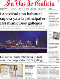 Portada La Voz de Galicia 2025-08-09