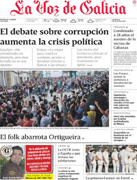 Portada La Voz de Galicia 2025-07-10