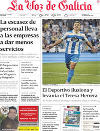 Portada La Voz de Galicia 2025-08-10