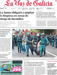 Portada La Voz de Galicia 2025-09-10