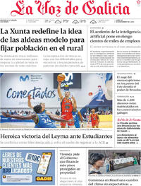 Portada La Voz de Galicia 2025-11-10