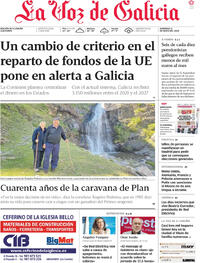 Portada La Voz de Galicia 2025-05-11