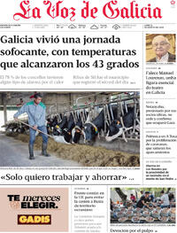 Portada La Voz de Galicia 2025-08-11