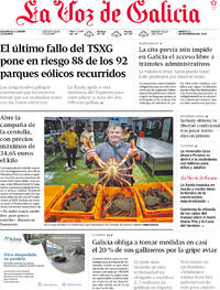 Portada La Voz de Galicia 2025-11-11