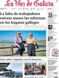 Portada La Voz de Galicia 2025-10-12