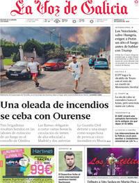 Portada periódico La Voz de Galicia