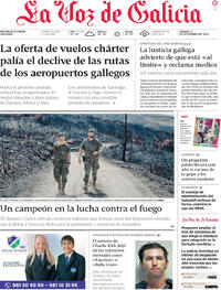 Portada La Voz de Galicia 2025-09-13