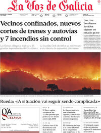 Portada La Voz de Galicia 2025-08-14