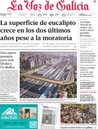 Portada La Voz de Galicia 2025-11-14
