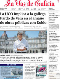 Portada periódico La Voz de Galicia