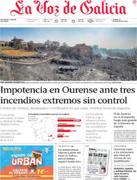 Portada La Voz de Galicia 2025-08-15