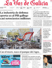 Portada La Voz de Galicia 2025-10-15