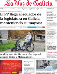 Portada La Voz de Galicia 2025-12-15