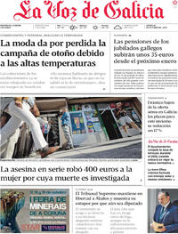 Portada La Voz de Galicia 2025-10-16