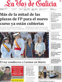 Portada La Voz de Galicia 2025-07-17