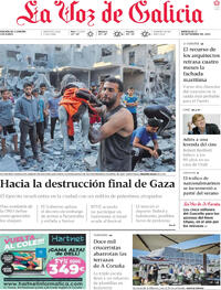 Portada La Voz de Galicia 2025-09-17