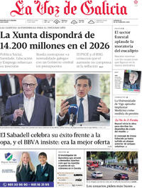Portada La Voz de Galicia 2025-10-18