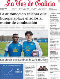 Portada La Voz de Galicia 2025-12-18