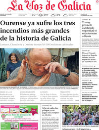 Portada La Voz de Galicia 2025-08-19