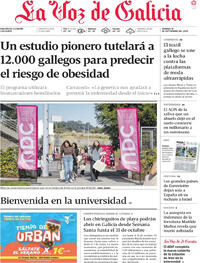 Portada La Voz de Galicia 2025-09-19