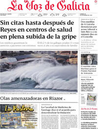 Portada La Voz de Galicia 2025-12-19