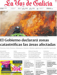 Portada La Voz de Galicia 2025-08-20