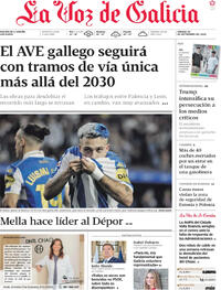 Portada La Voz de Galicia 2025-09-20