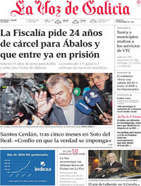 Portada La Voz de Galicia 2025-11-20